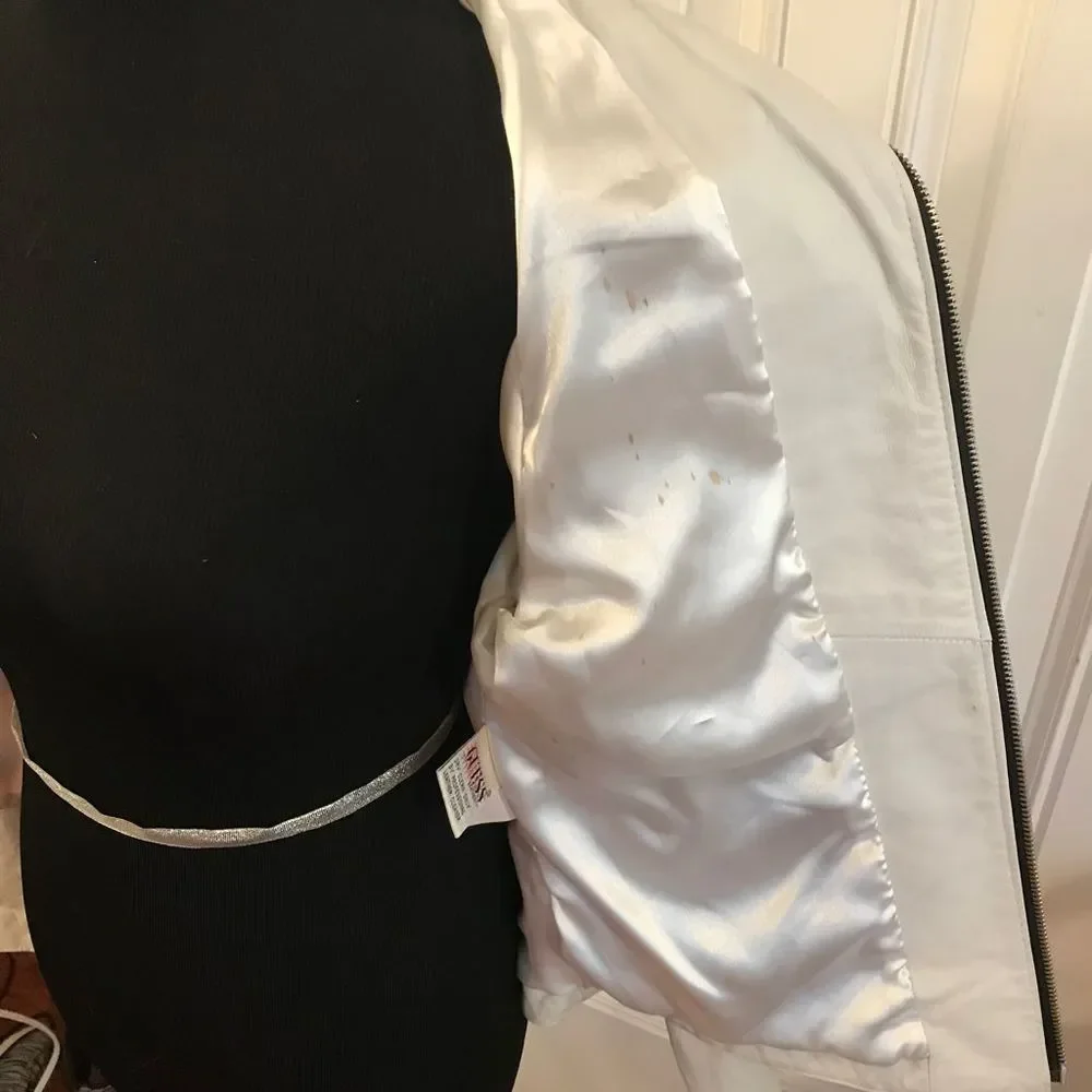 𝅺vintage GUESS 80’s Leather Jacket Rare Find - Picture 9 of 10